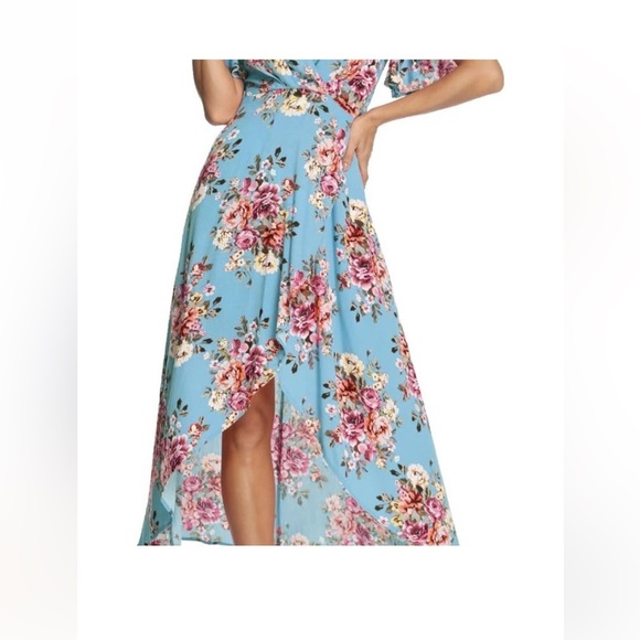 Floral Blue Maxi Dress - Picture 4 of 4